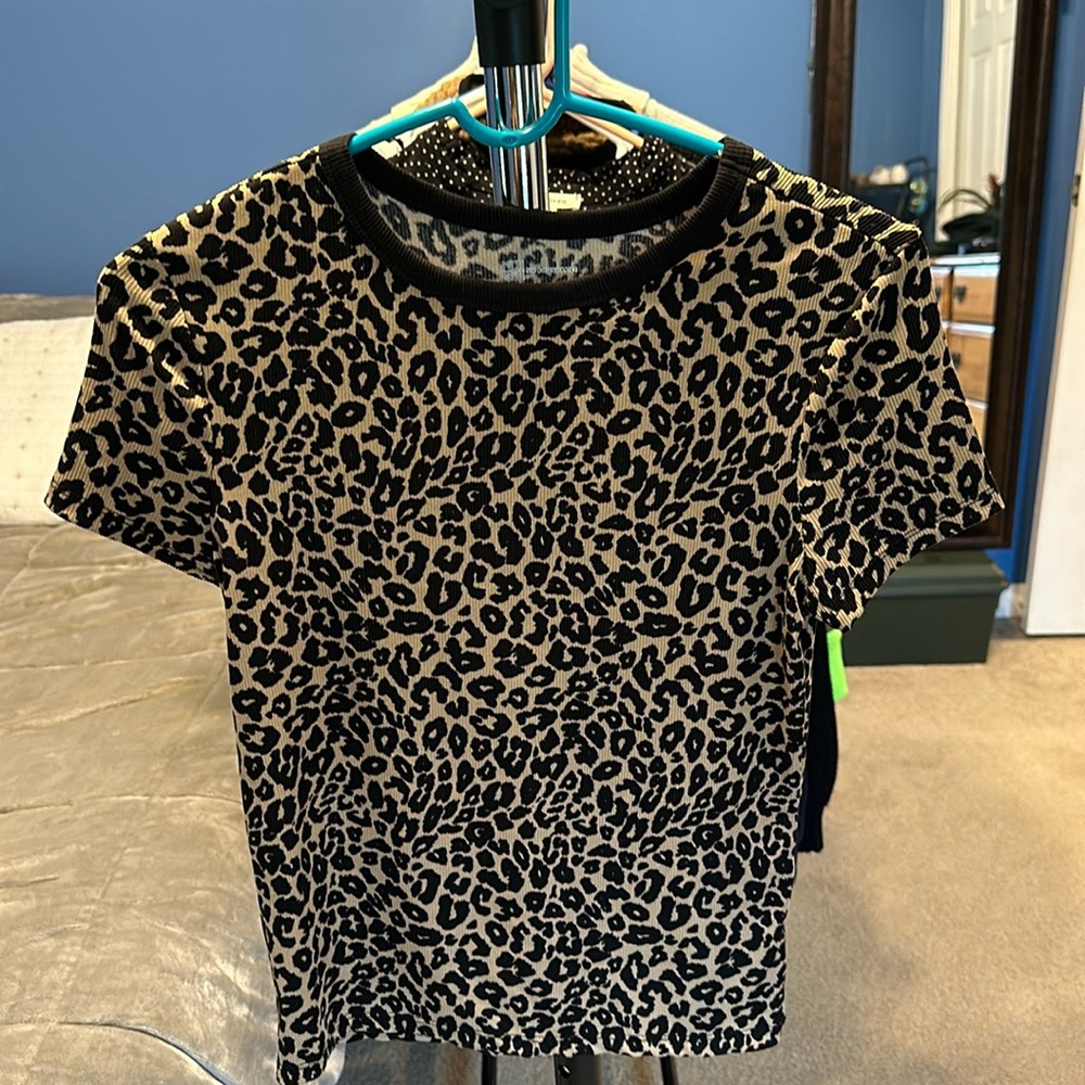 Cheetah Scoop Neck Tee
